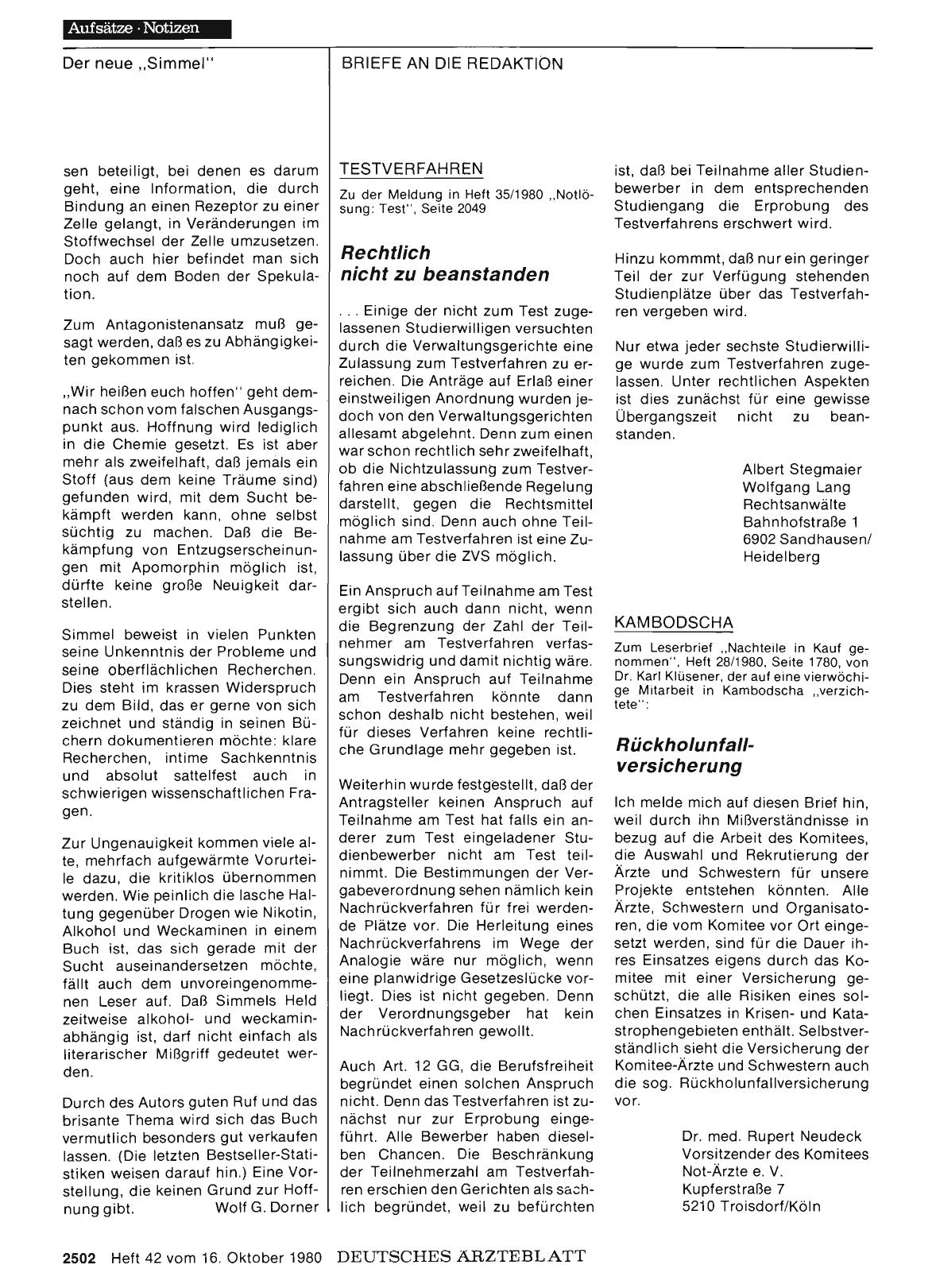 Vorschauseite 1: TESTVERFAHREN: Rechtlich nicht zu beanstanden