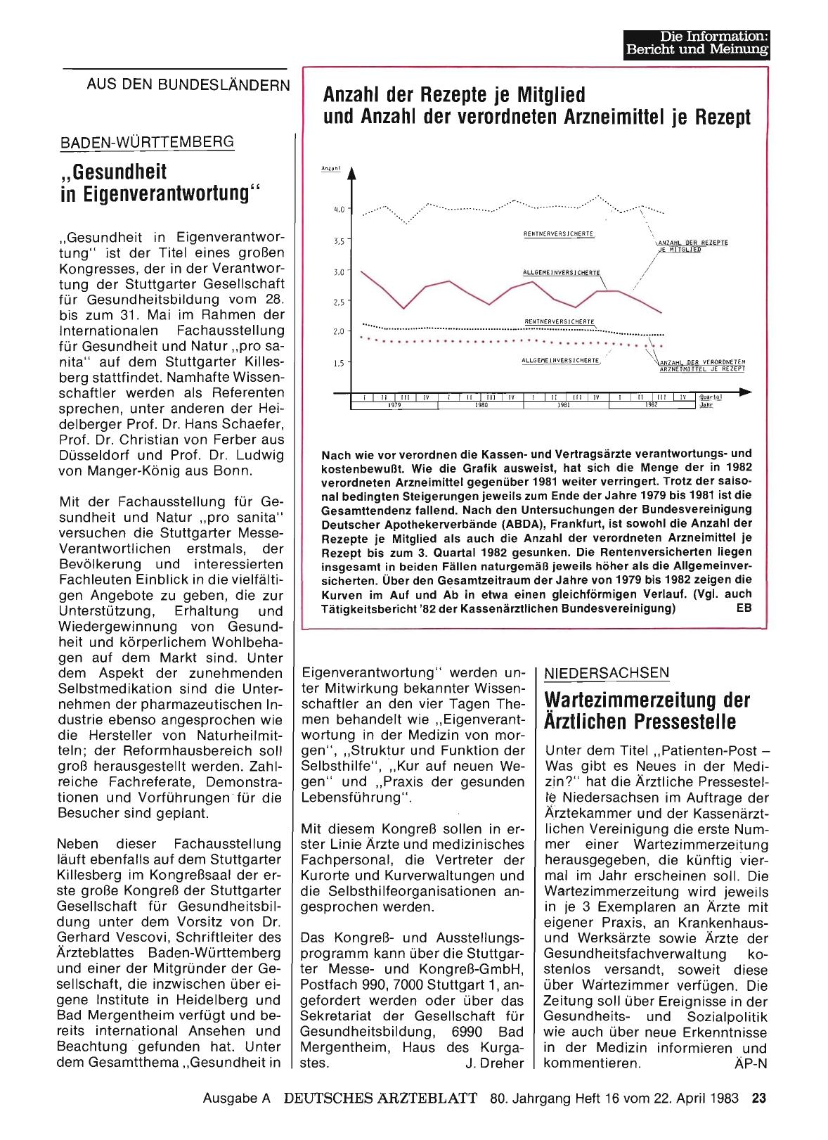 Vorschauseite 1: BADEN-WÜRTTEMBERG: „Gesundheit in Eigenverantwortung“