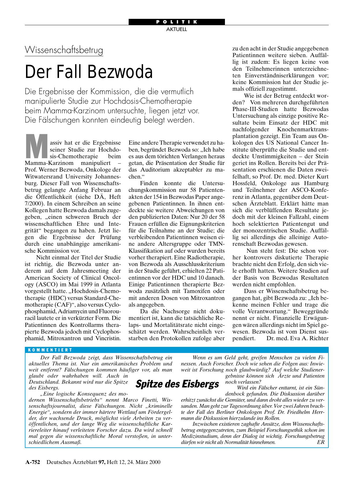 Vorschauseite 1: Wissenschaftsbetrug: Der Fall Bezwoda