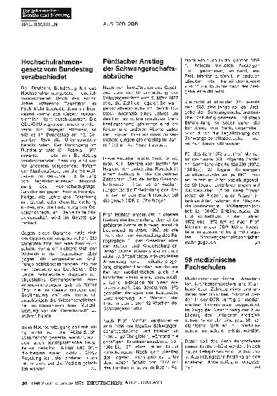 Vorschauseite 1: Fünffacher Anstieg der Schwangerschaftsabbrüche