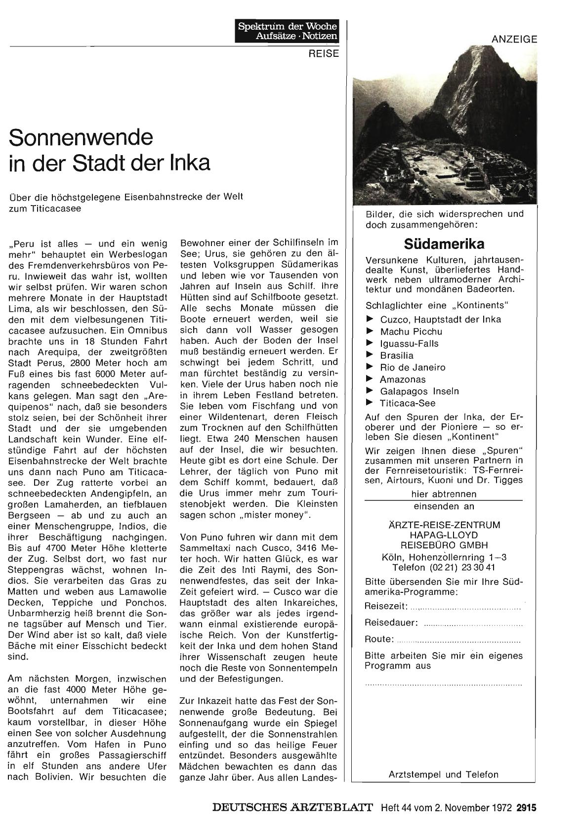 Vorschauseite 1: Sonnenwende in der Stadt der Inka
