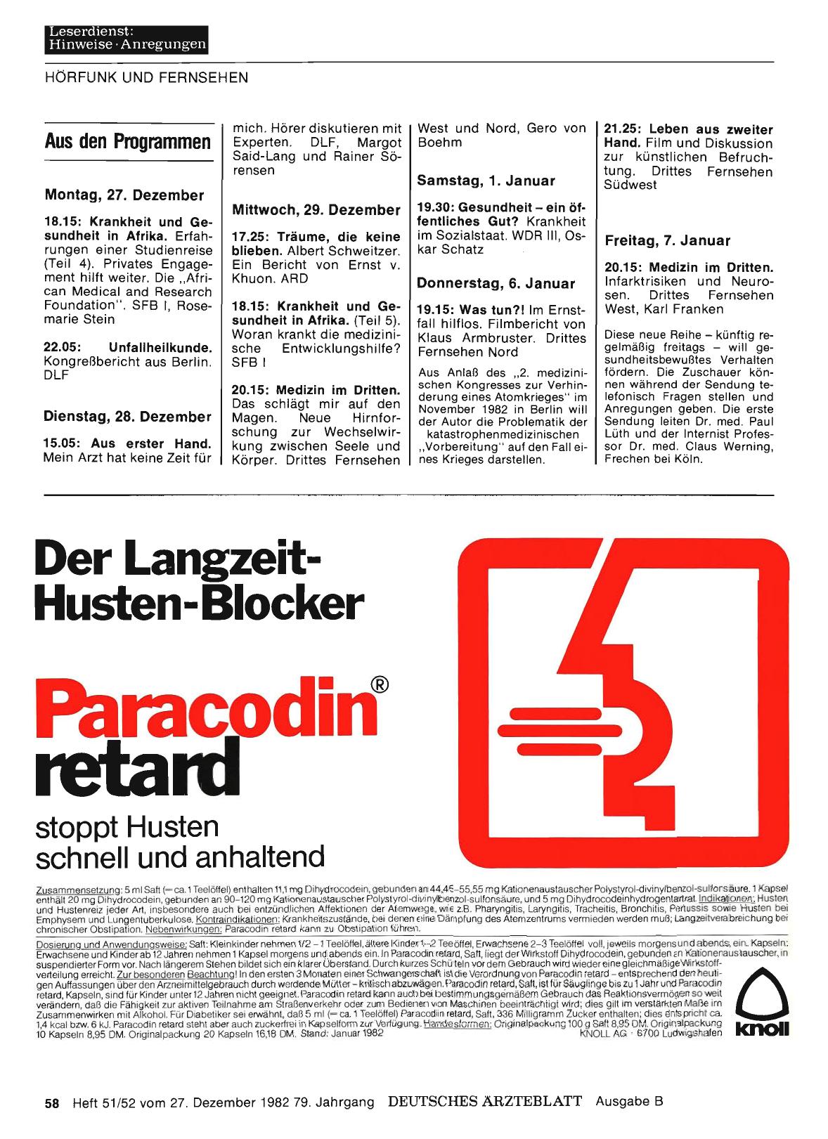 Vorschauseite 1: Aus den Programmen