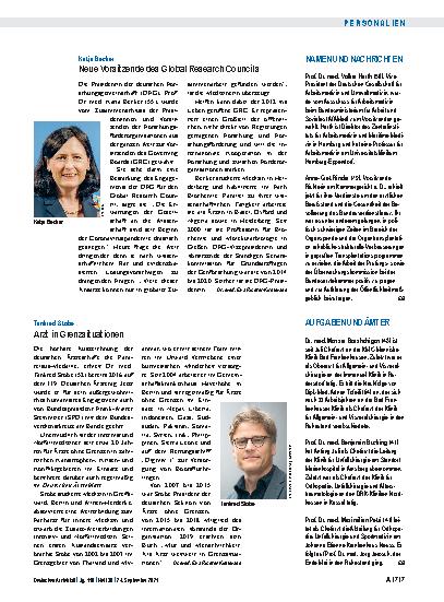 Vorschauseite 1: Namen und Nachrichten