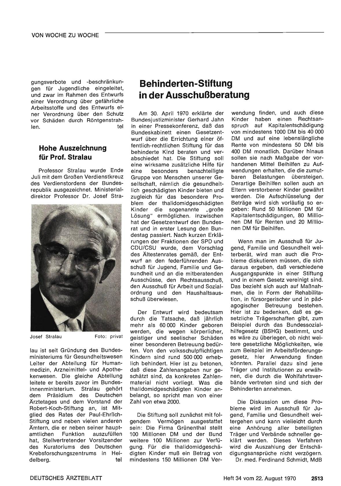 Vorschauseite 1: Hohe Auszeichnung für Prof. Stralau