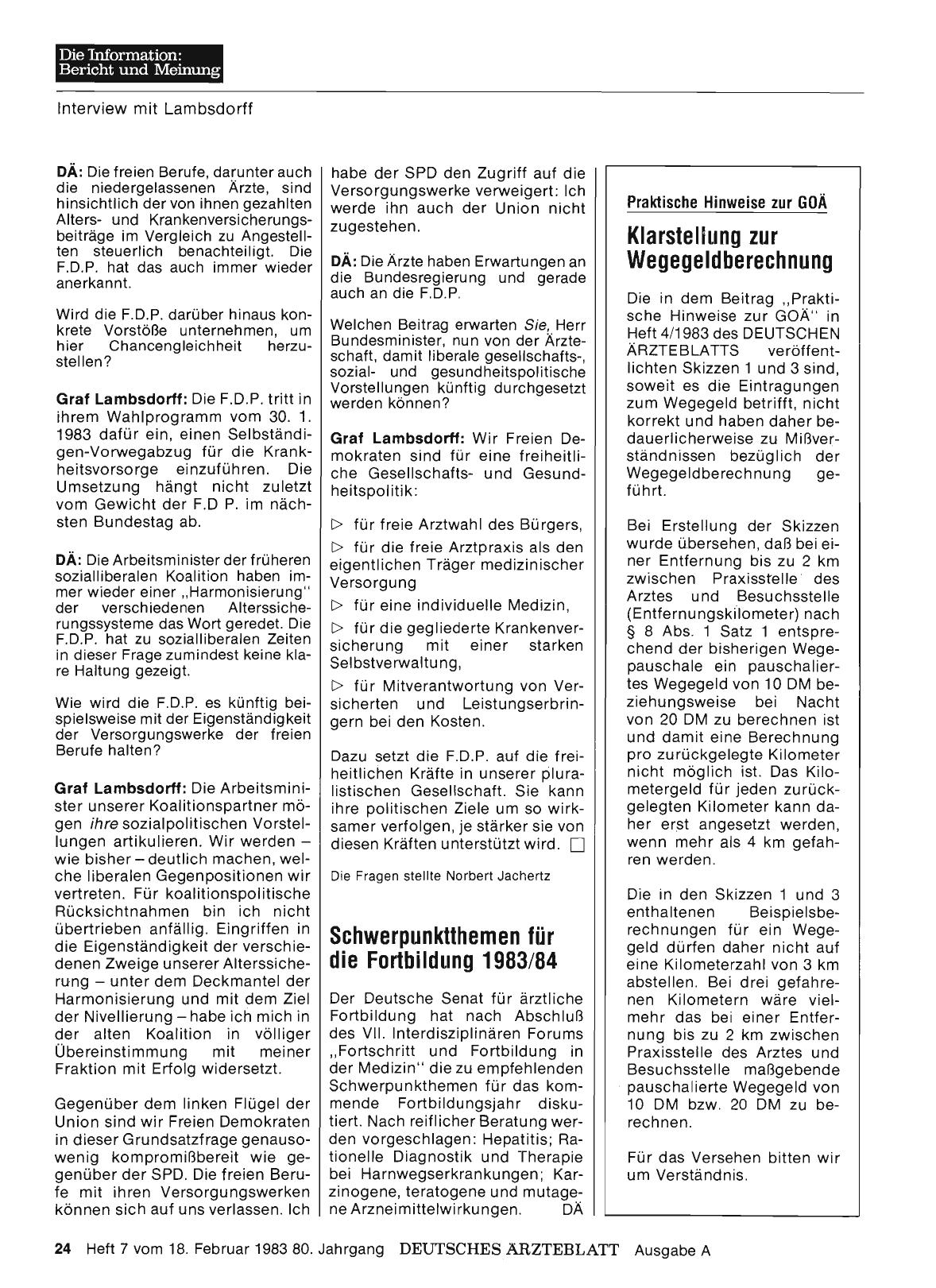 Vorschauseite 1: Praktische Hinweise zur GOÄ: Klarstellung zur Wegegeldberechnung