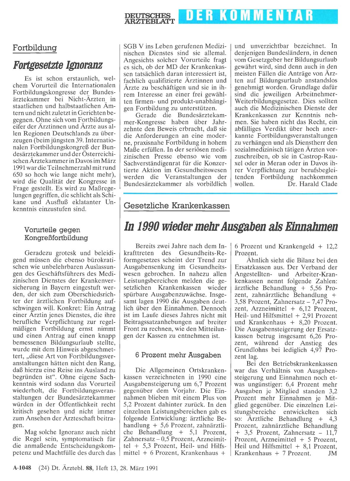 Vorschauseite 1: Fortbildung: Fortgesetzte Ignoranz