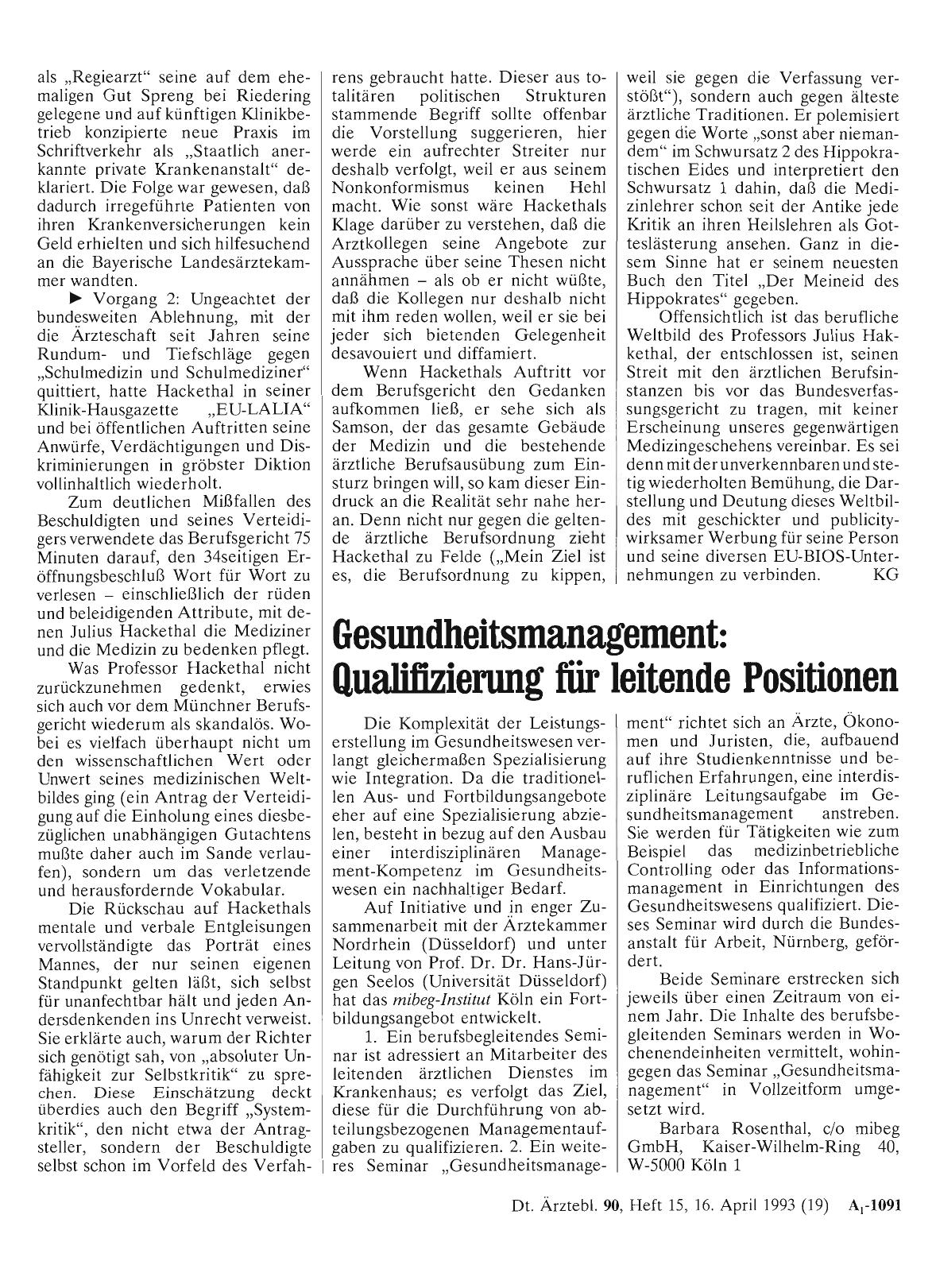 Vorschauseite 1: Gesundheitsmanagement: Qualifizierung für leitende Positionen