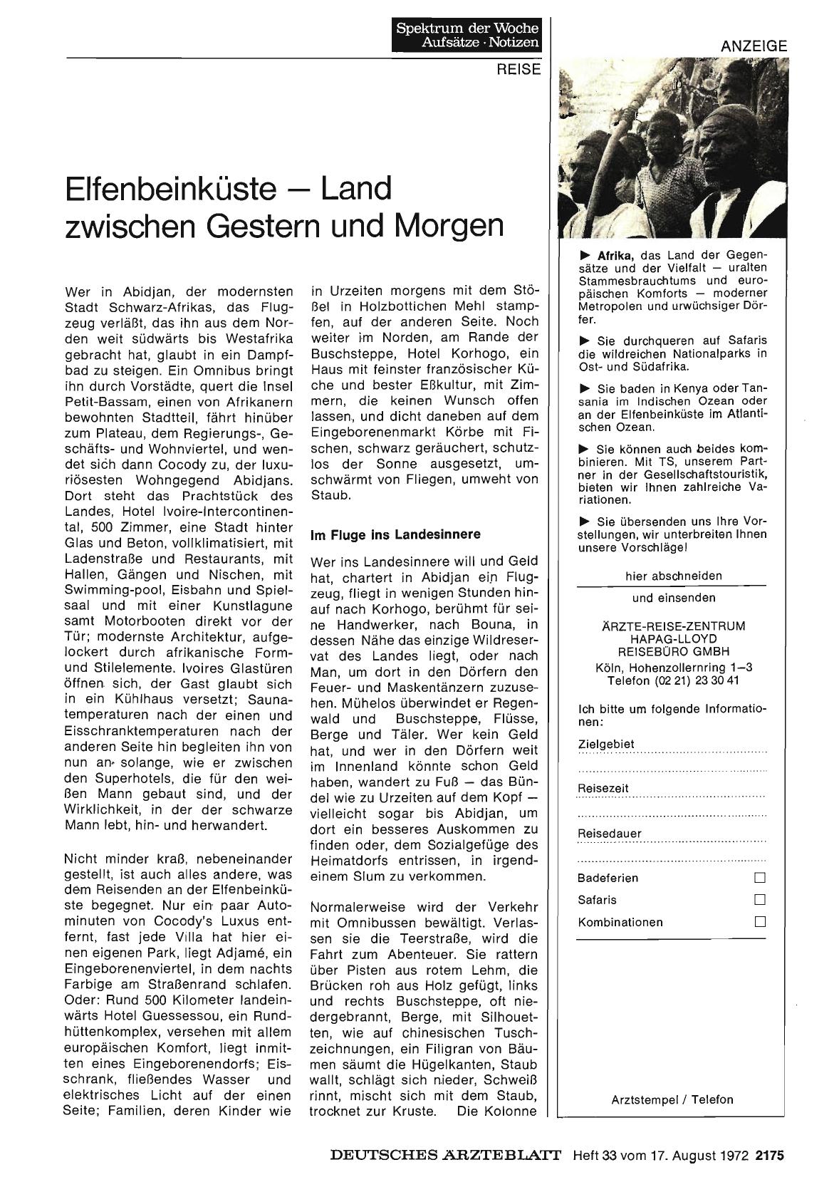 Vorschauseite 1: Elfenbeinküste - Land zwischen Gestern und Morgen