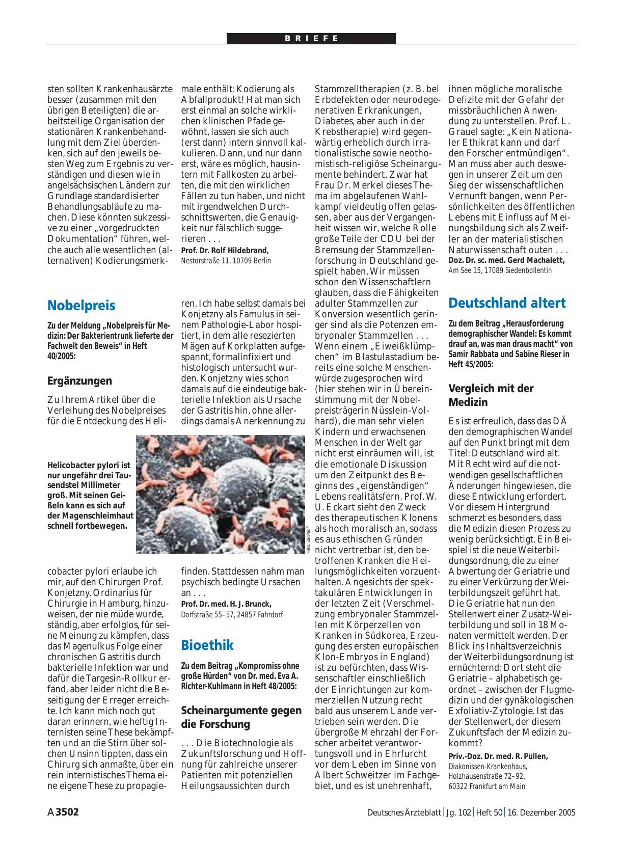 Vorschauseite 1: Nobelpreis: Ergänzungen