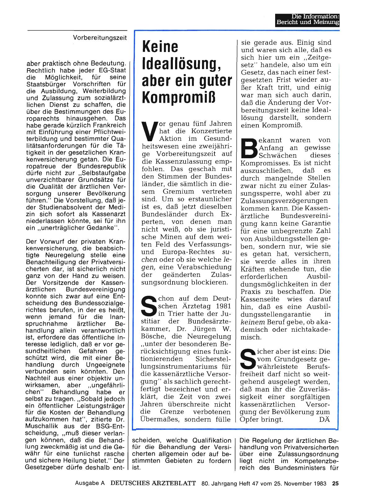 Vorschauseite 1: Keine Ideallösung, aber ein guter Kompromiß