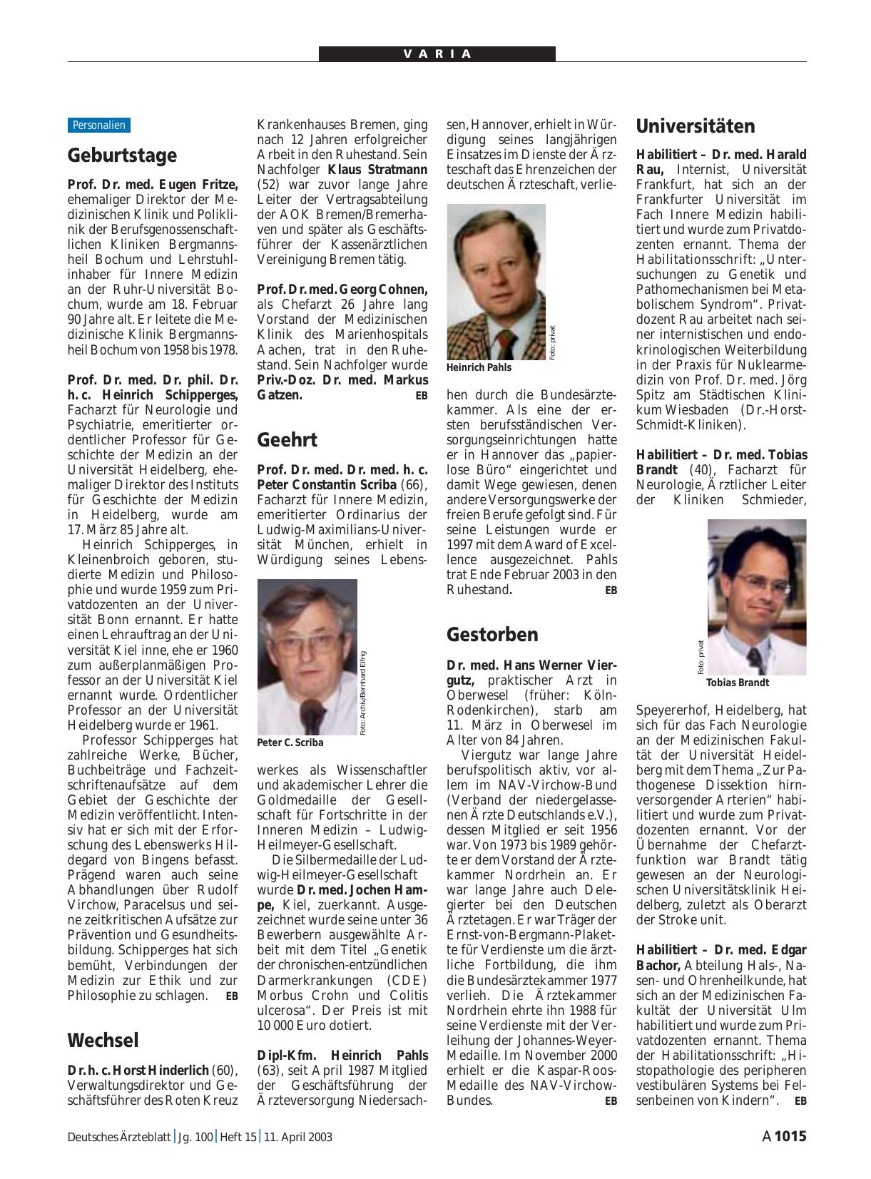 Vorschauseite 1: Universitäten