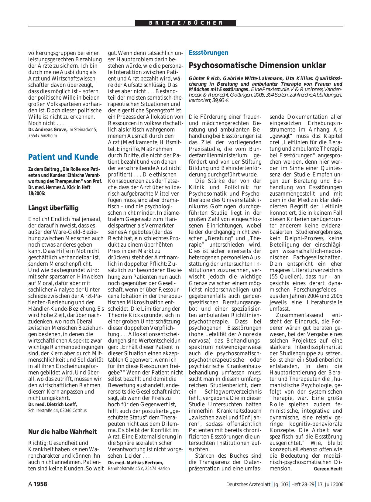 Vorschauseite 1: Qualitätssicherung in Beratung und ambulanter Therapie von Frauen und Mädchen mit Essstörungen. Eine Praxisstudie