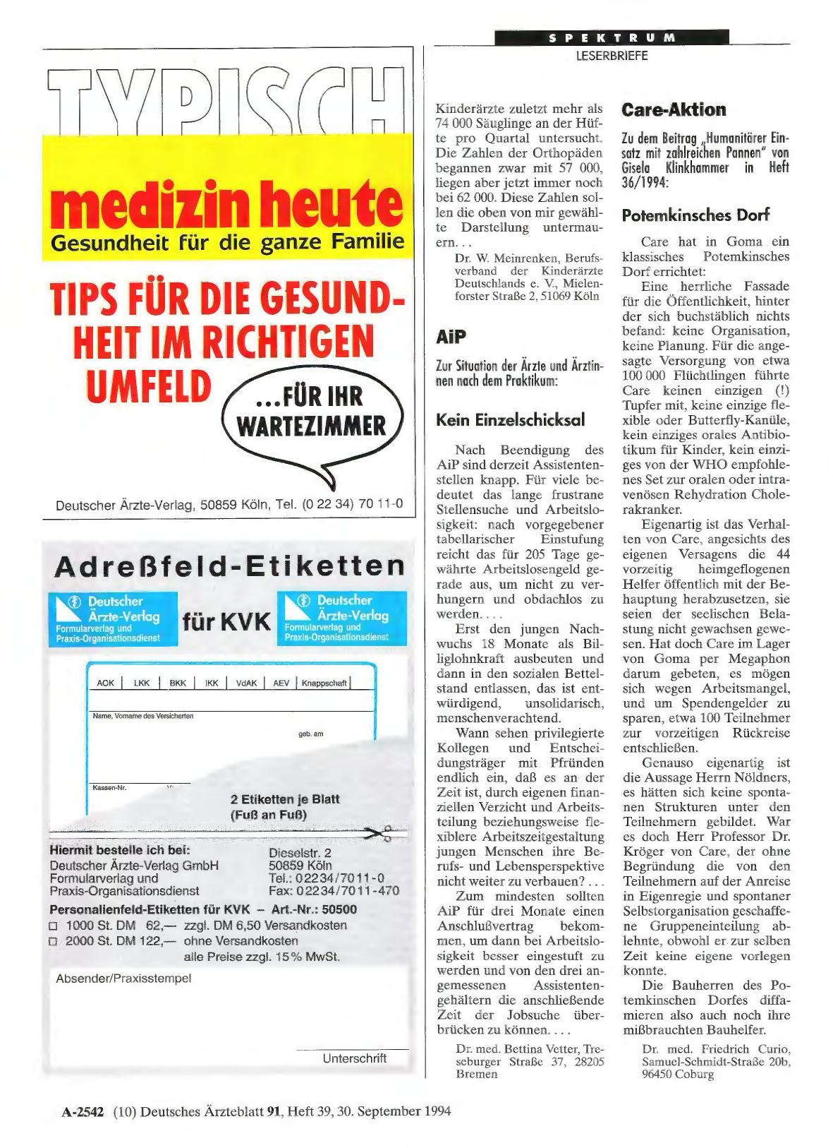 Vorschauseite 1: AIP: Kein Einzelschicksal