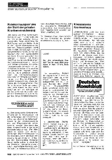Vorschauseite 1: Klassenloses Krankenhaus