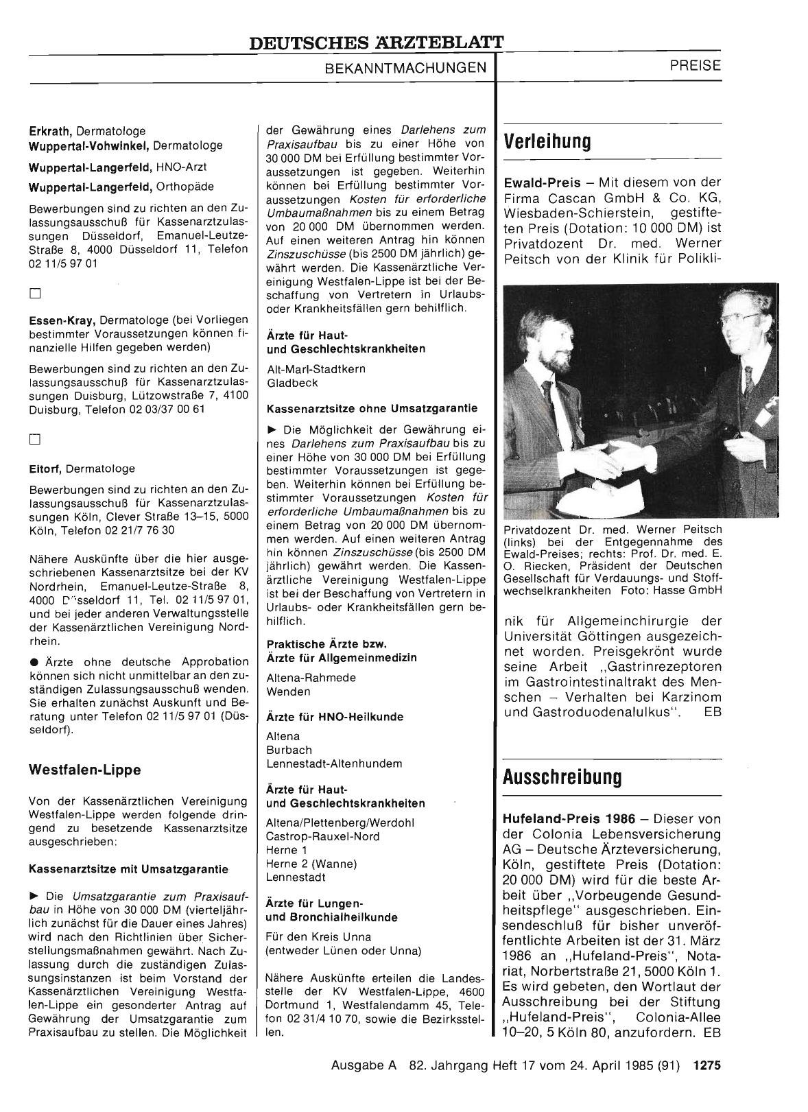 Vorschauseite 1: Verleihung