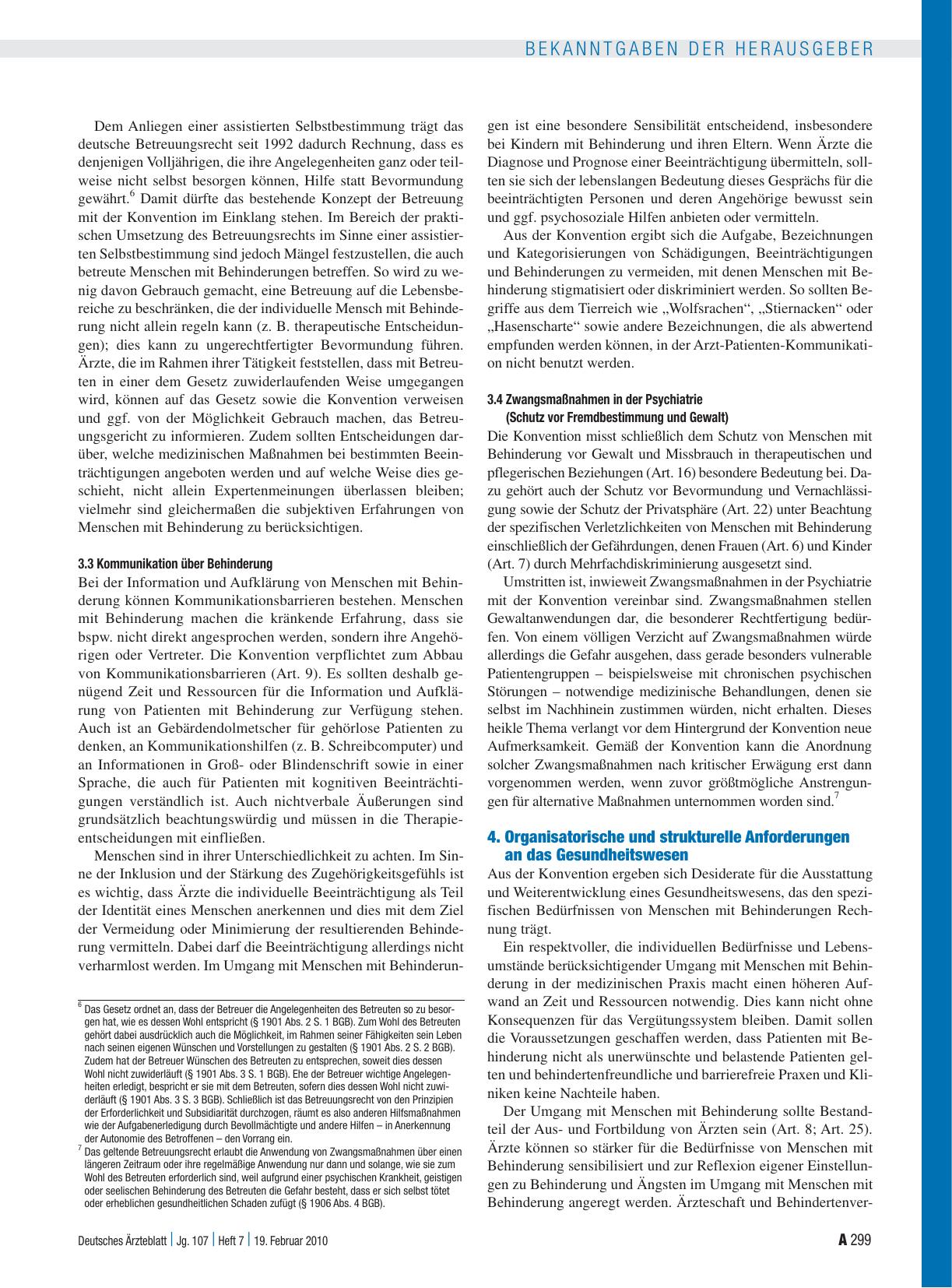 Vorschauseite 3: Stellungnahme der Zentralen Kommission zur Wahrung ethischer Grundsätze in der Medizin und ihren Grenzgebieten (Zentrale Ethikkommission) bei der Bundesärztekammer: Die neue UN-Ko…