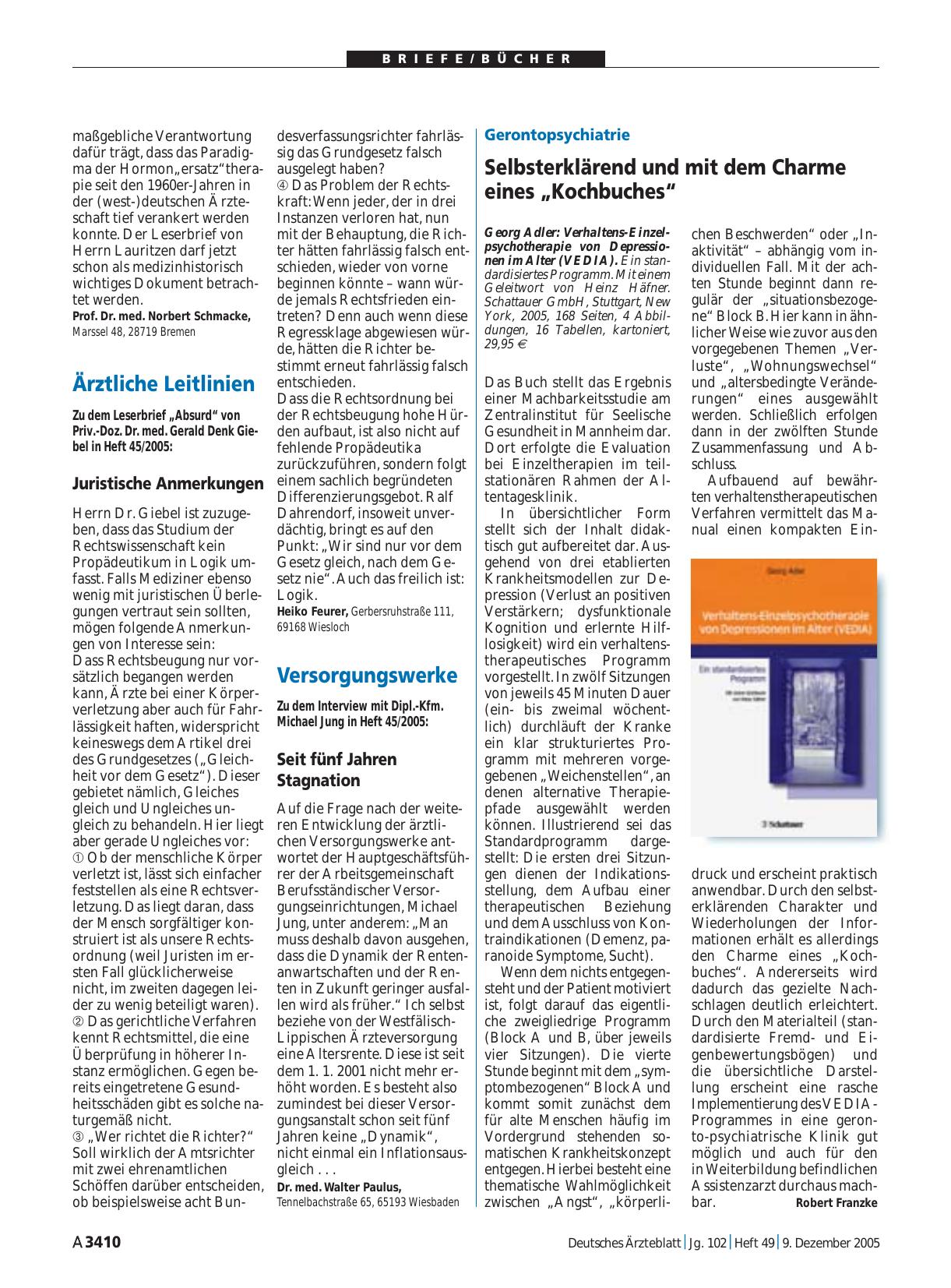 Vorschauseite 1: Versorgungswerke: Seit fünf Jahren Stagnation