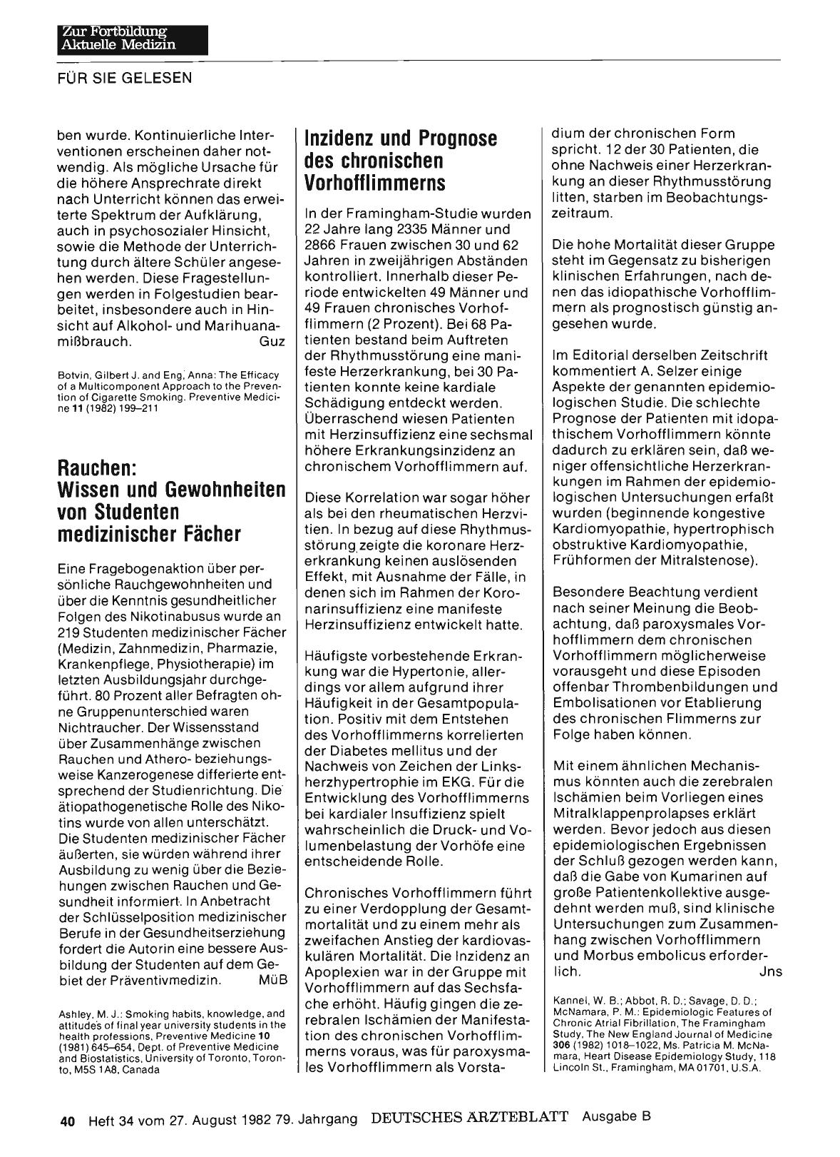 Vorschauseite 1: Rauchen: Wissen und Gewohnheiten von Studenten medizinischer Fächer