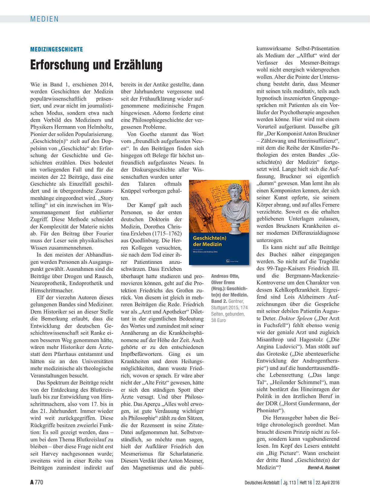 Vorschauseite 1: Medizingeschichte: Erforschung und Erzählung