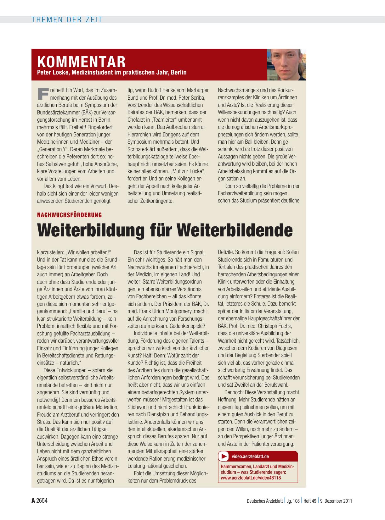 Vorschauseite 1: Nachwuchsförderung: Weiterbildung für Weiterbildende