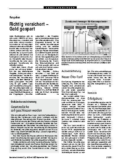 Vorschauseite 1: Gebäudeversicherung: Gesetzeslücke soll geschlossen werden
