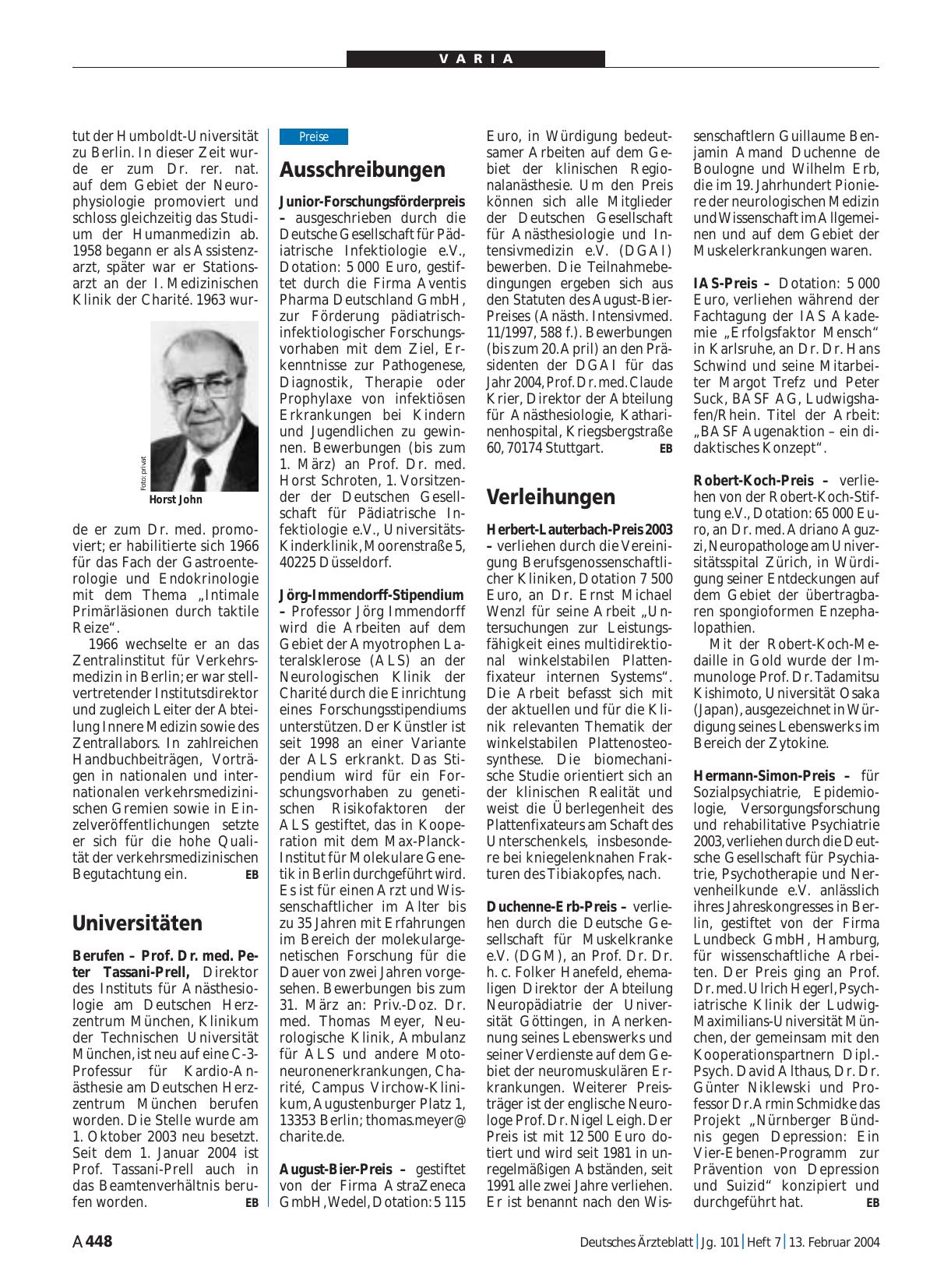 Vorschauseite 1: Universitäten