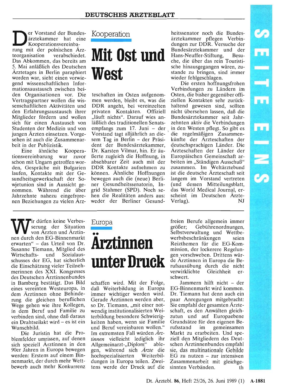 Vorschauseite 1: Kooperation: Mit Ost und West
