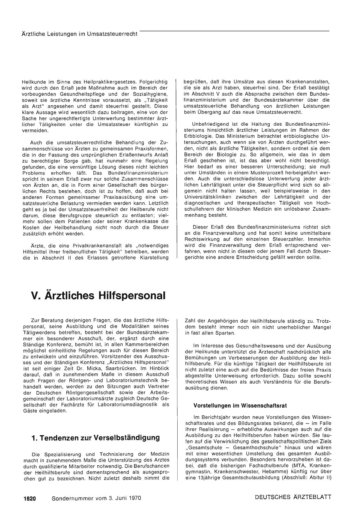 Vorschauseite 1: D. V. Ärztliches Hilfspersonal