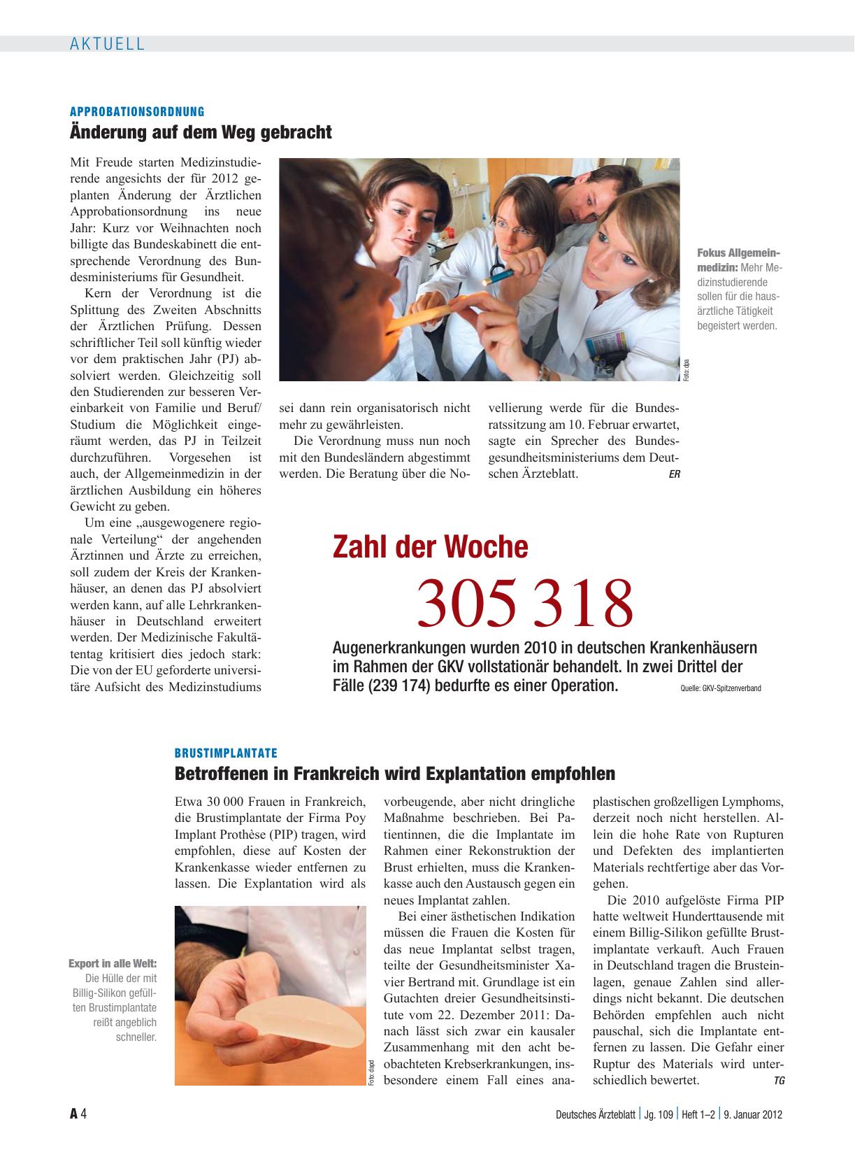 Vorschauseite 1: Approbationsordnung: Änderung auf dem Weg gebracht