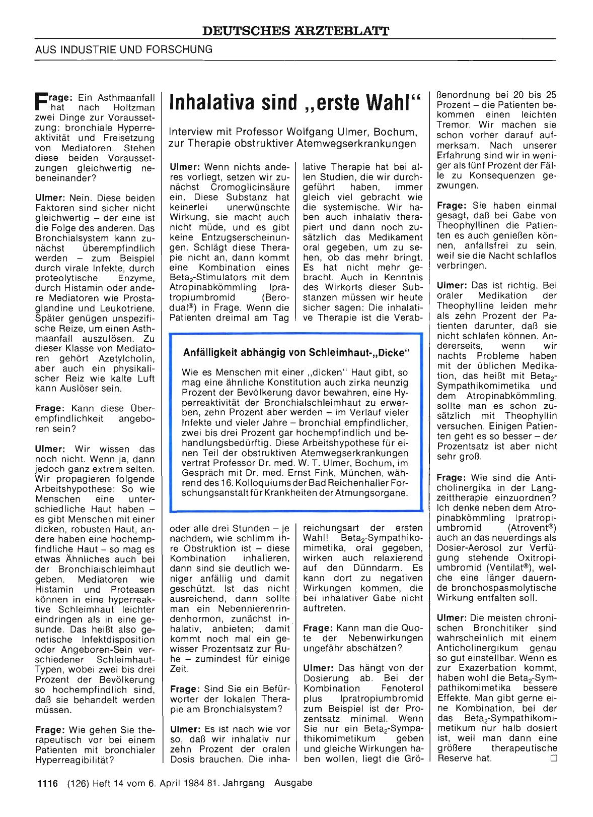 Vorschauseite 1: Inhalativa sind „erste Wahl“