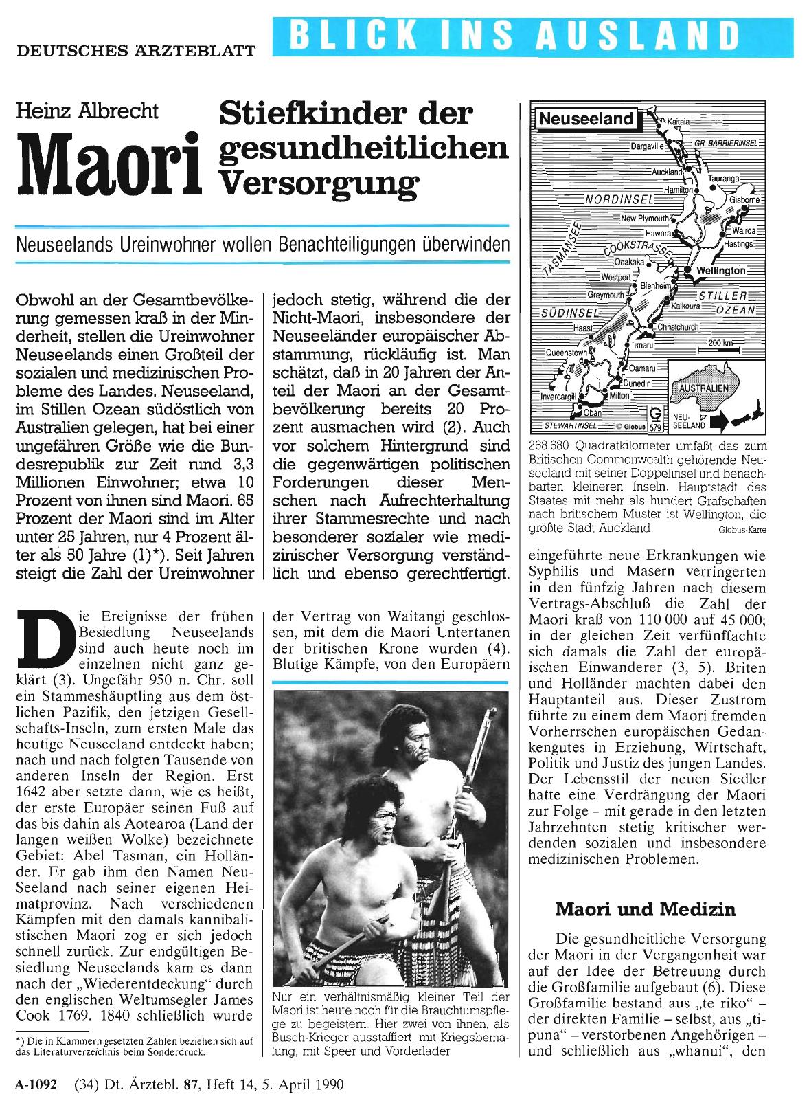 Vorschauseite 1: Maori: Stiefkinder der gesundheitlichen Versorgung