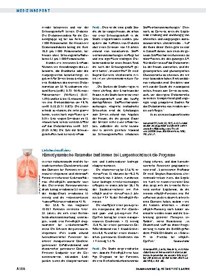 Vorschauseite 1: Linksherzinsuffizienz: Hämodynamische Parameter bestimmen bei Lungenhochdruck die Prognose