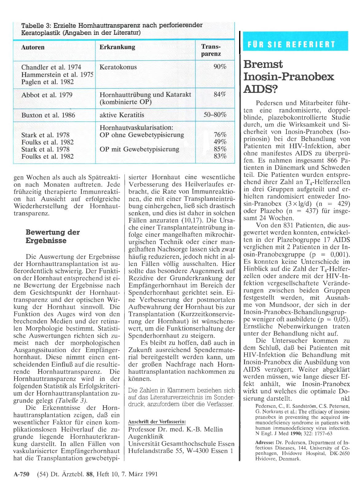 Vorschauseite 1: Bremst Inosin-Pranobex AIDS?