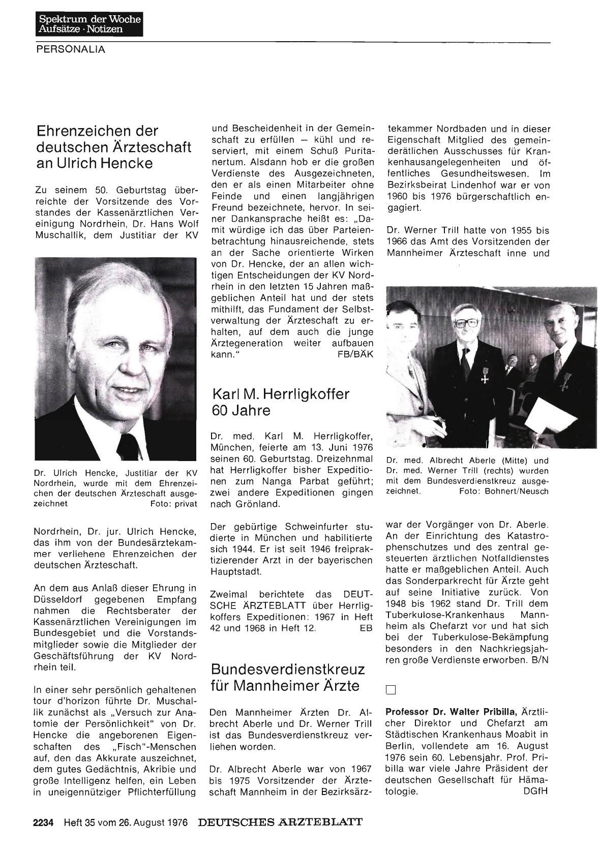 Vorschauseite 1: Bundesverdienstkreuz für Mannheimer Ärzte