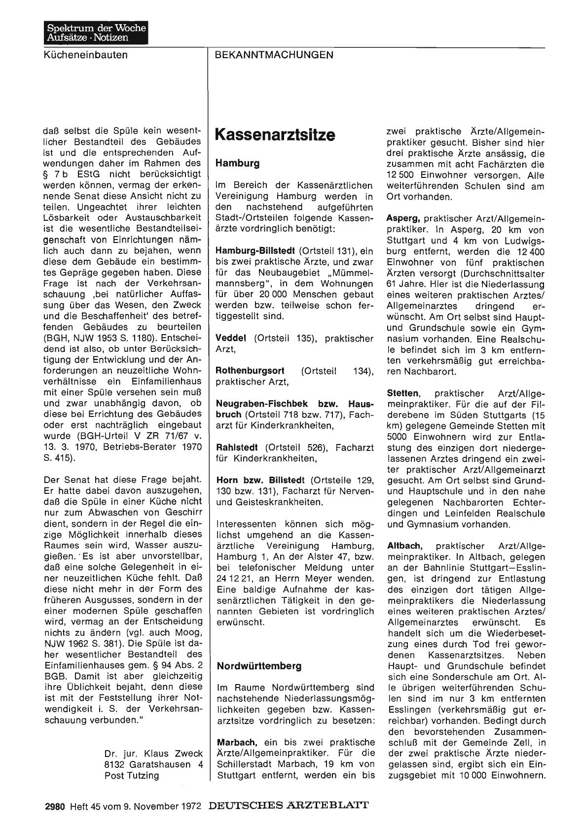 Vorschauseite 1: Kassenarztsitze