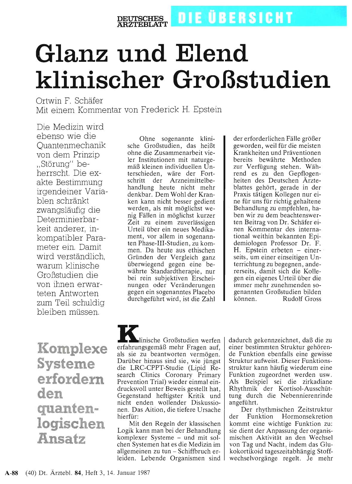 Vorschauseite 1: Glanz und Elend klinischer Großstudien