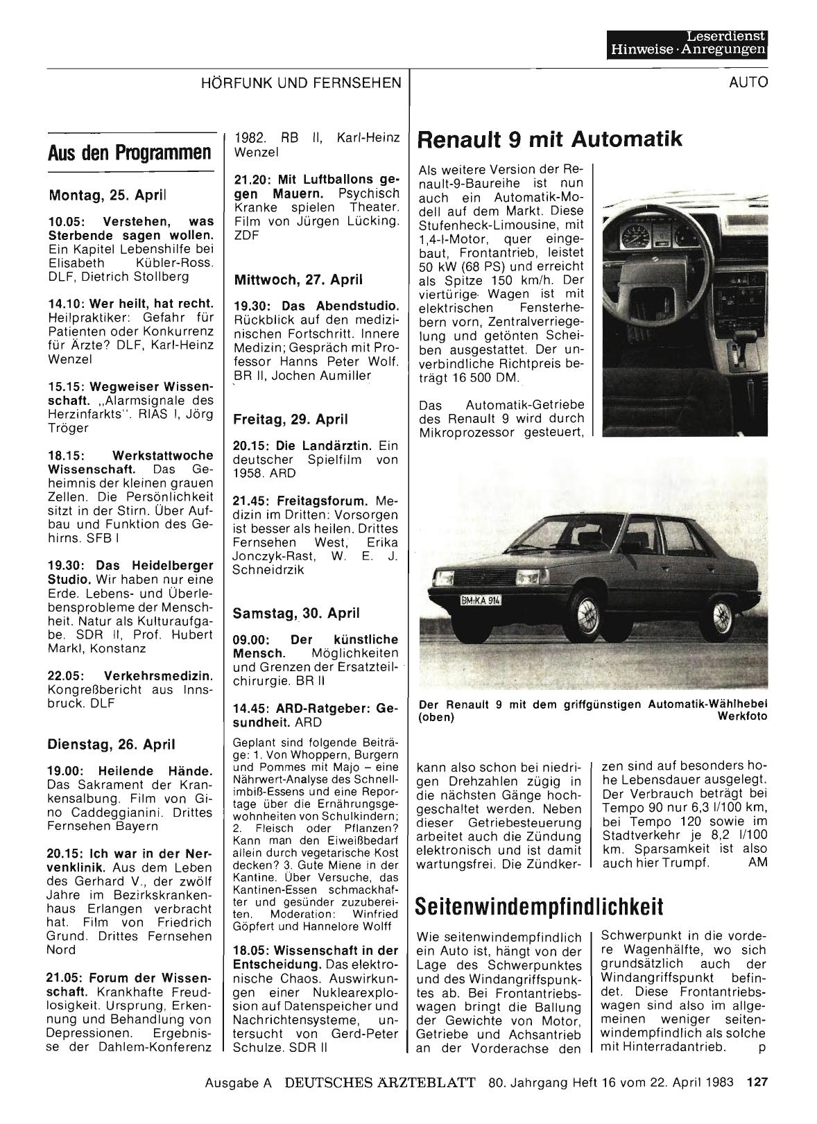 Vorschauseite 1: Seitenwindempfindlichkeit