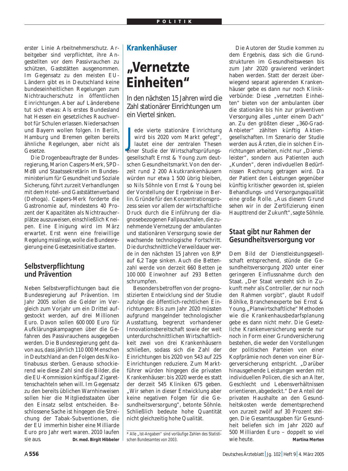 Vorschauseite 1: Krankenhäuser: „Vernetzte Einheiten“