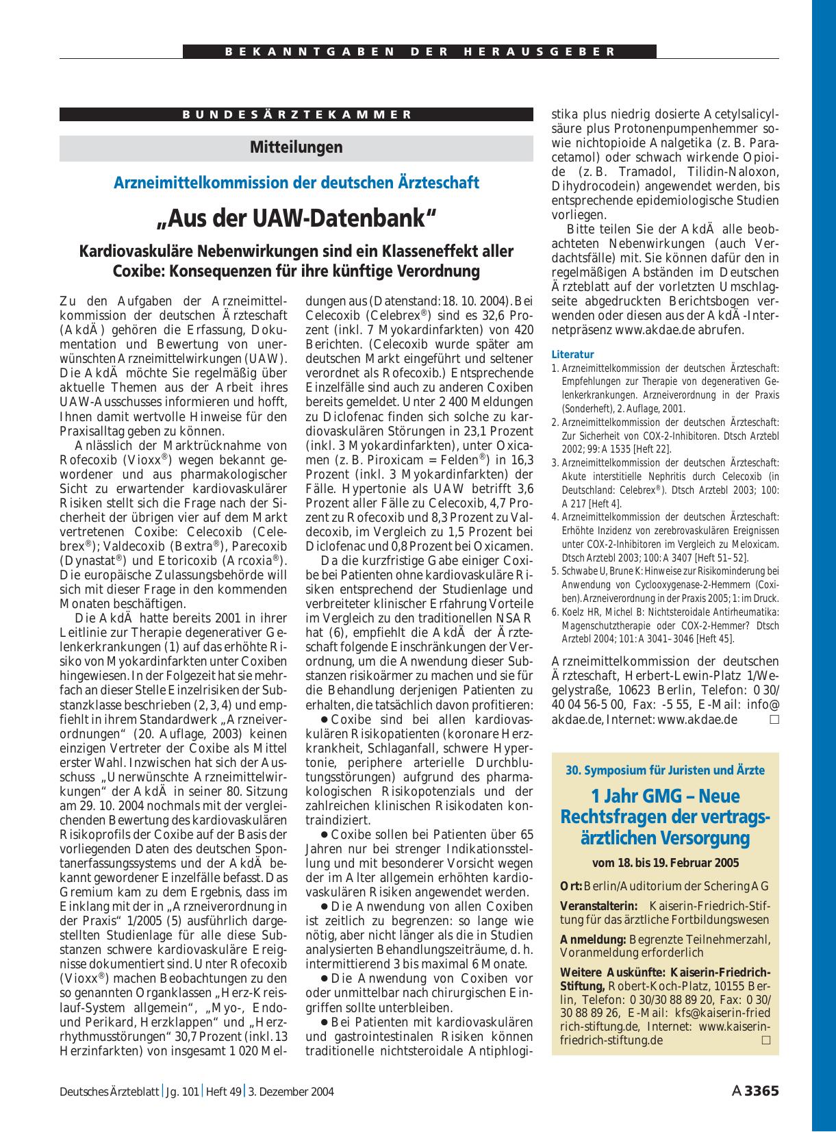Vorschauseite 1: 1 Jahr GMG – Neue Rechtsfragen der vertragsärztlichen Versorgung