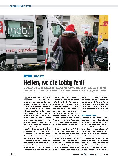 Vorschauseite 1: Obdachlose: Helfen, wo die Lobby fehlt
