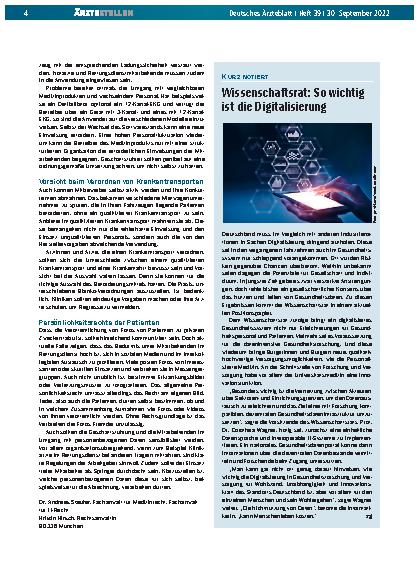 Vorschauseite 1: Wissenschaftsrat: So wichtig ist die Digitalisierung