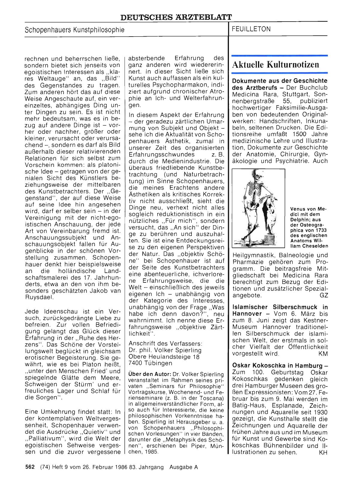 Vorschauseite 1: Aktuelle Kulturnotizen