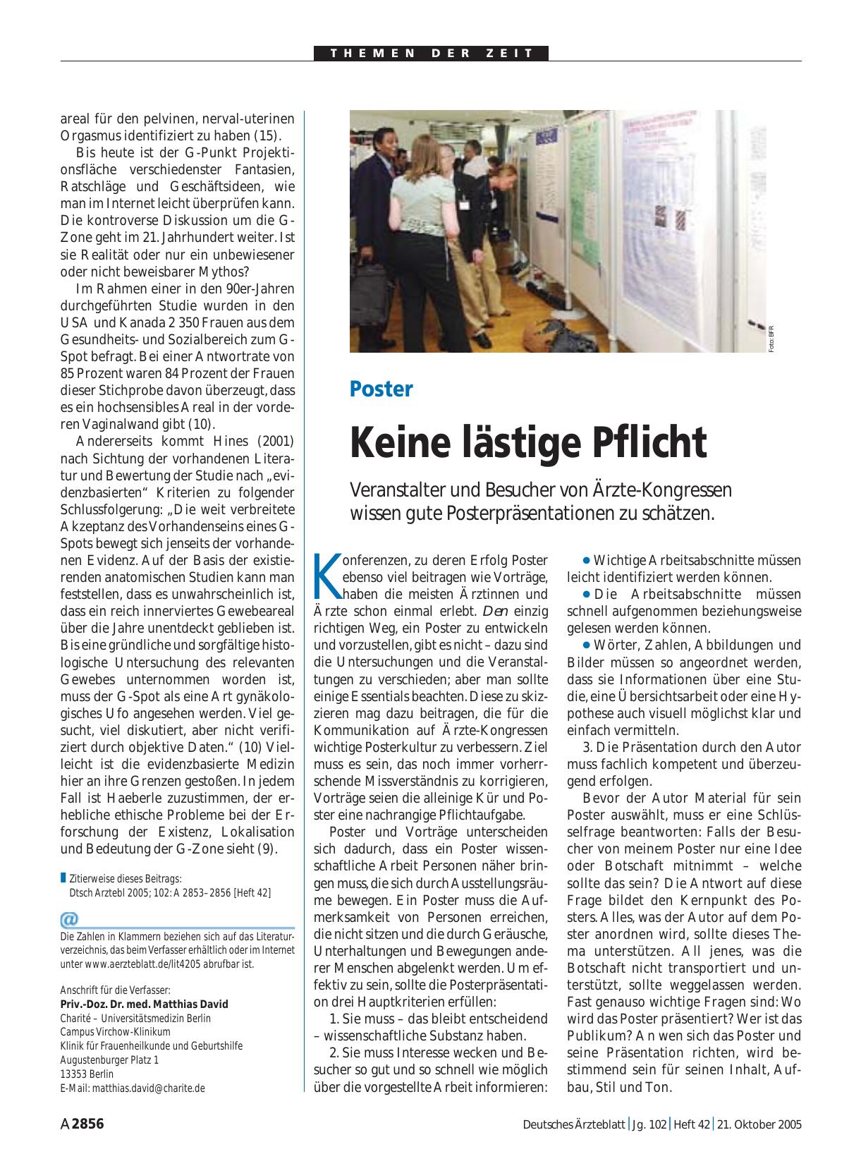Vorschauseite 1: Poster: Keine lästige Pflicht