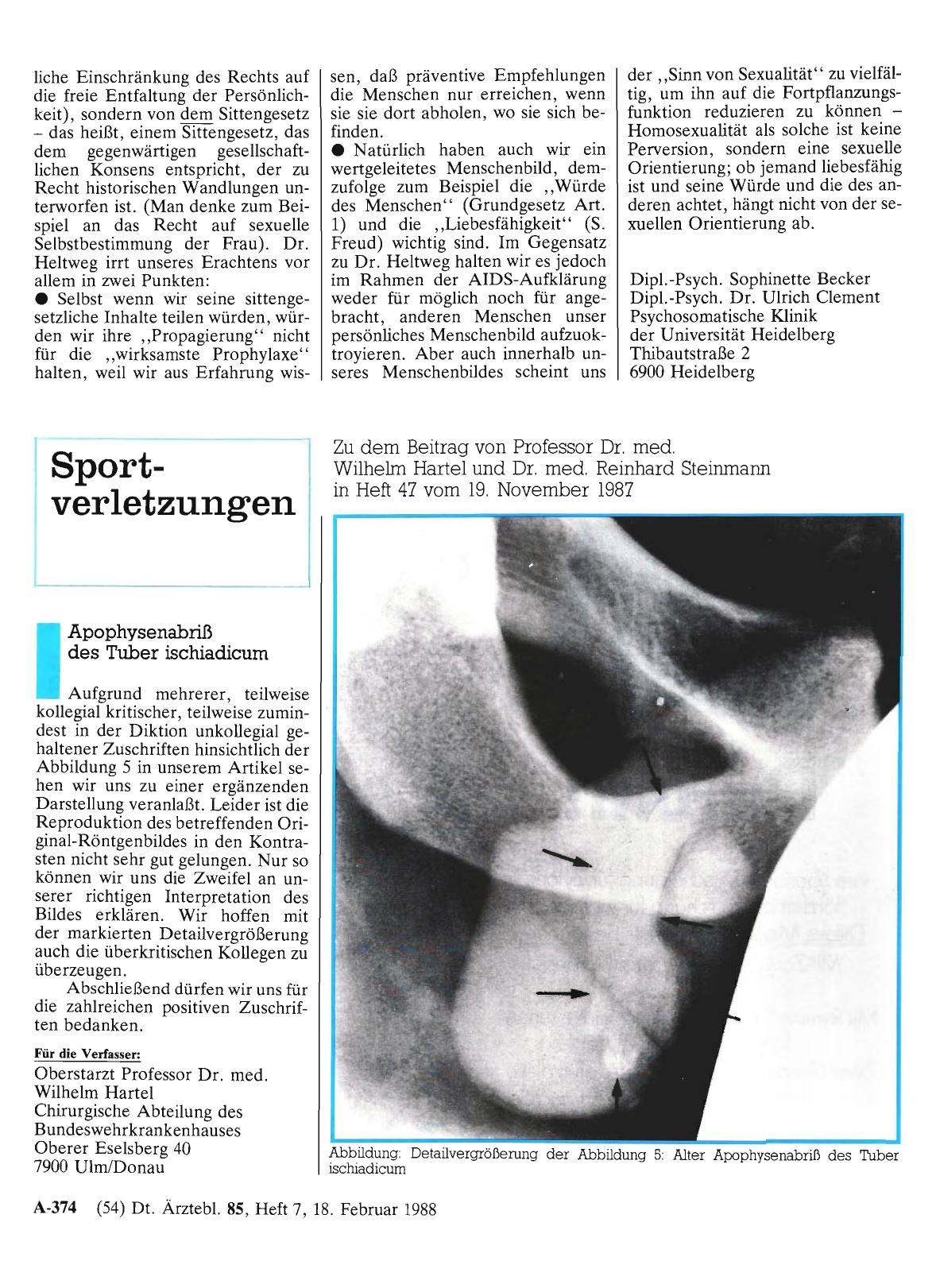 Vorschauseite 1: Sportverletzungen: Apophysenabriß des Tuber ischiadicum