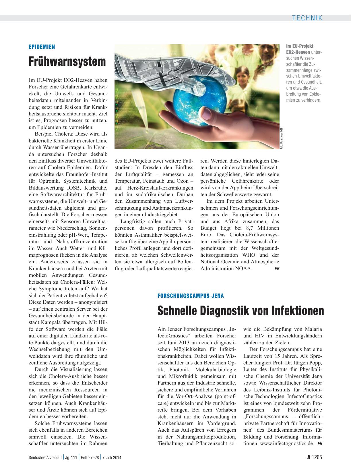 Vorschauseite 1: Forschungscampus Jena: Schnelle Diagnostik von Infektionen