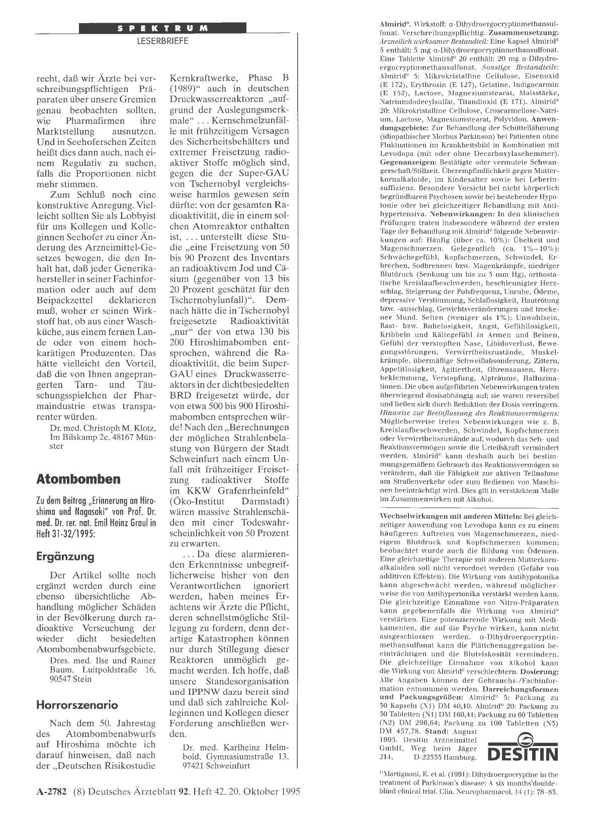 Vorschauseite 1: Atombomben: Ergänzung