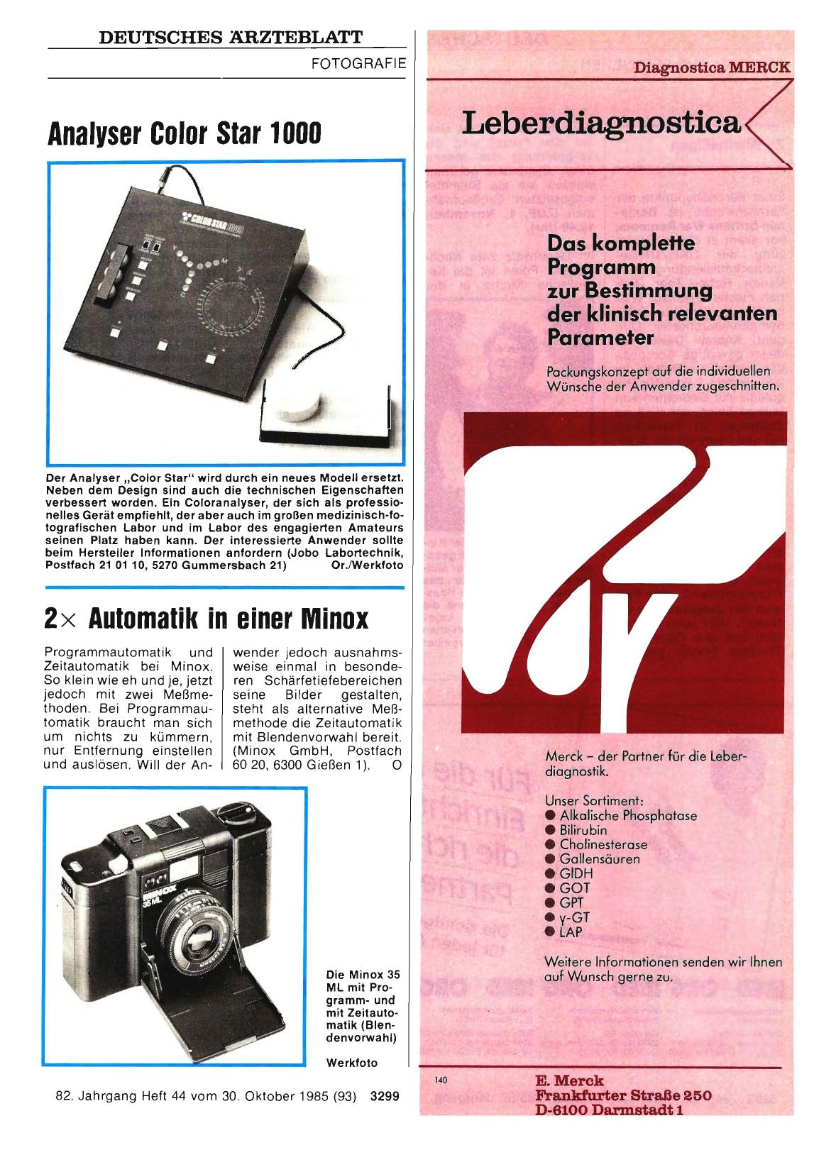Vorschauseite 1: Analyser Color Star 1000