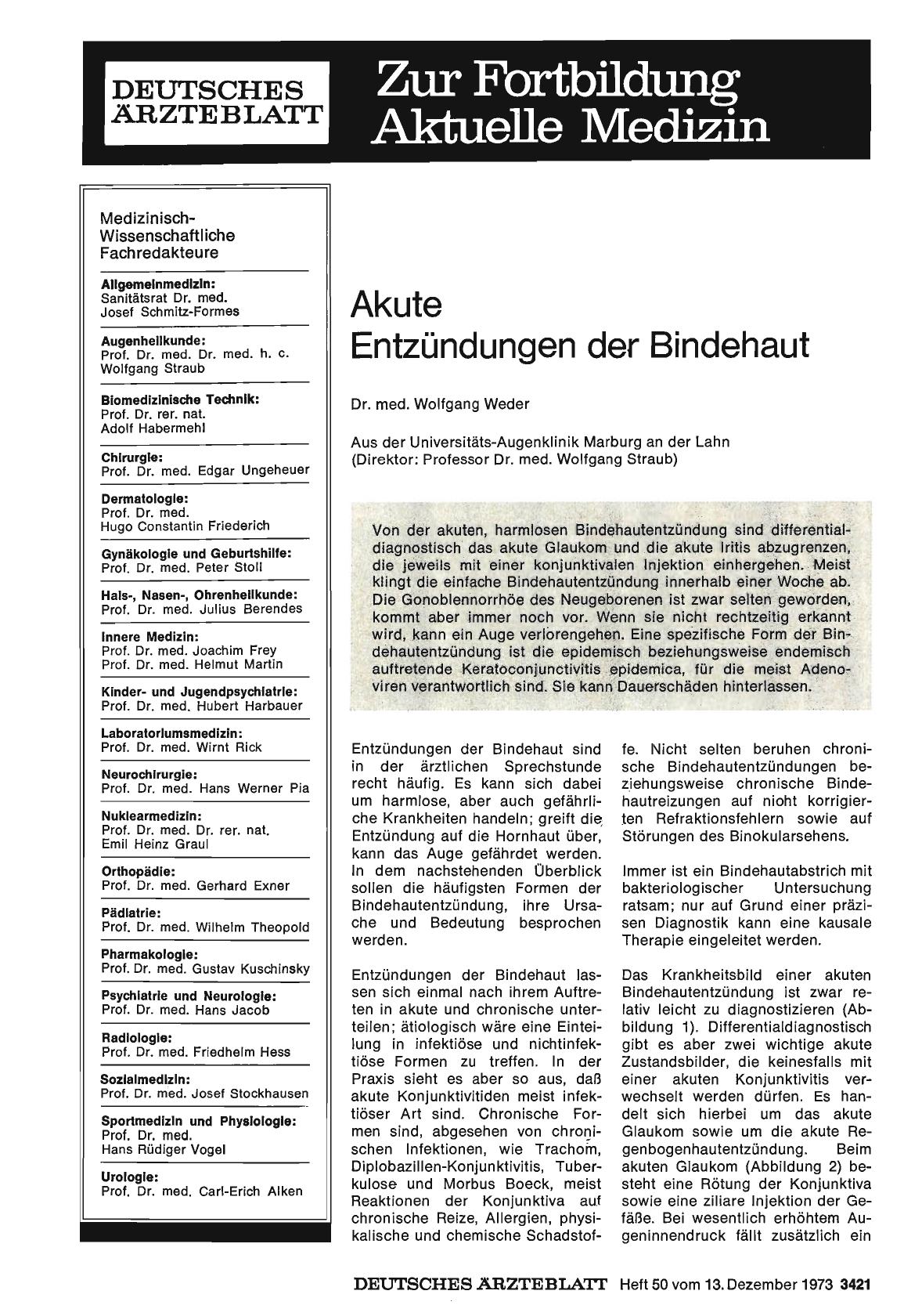 Vorschauseite 1: Akute Entzündungen der Bindehaut