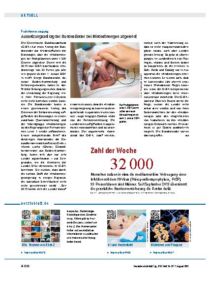 Vorschauseite 1: Ärzteblatt. de