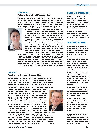 Vorschauseite 1: Andrea Meurer: Präsidentin in einer Männerdomäne